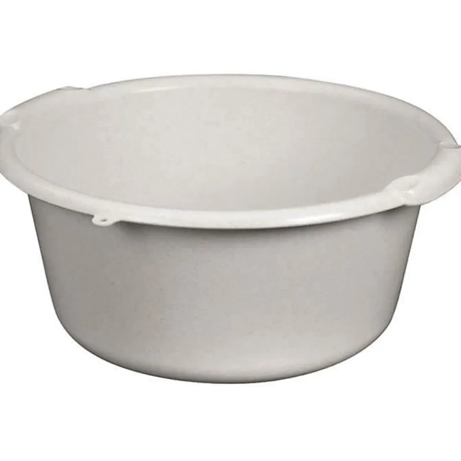 Aluminium Et Plastique Bassine ronde 14 L - D: 41 cm - H 17.5 cm - gris moucheté Discount