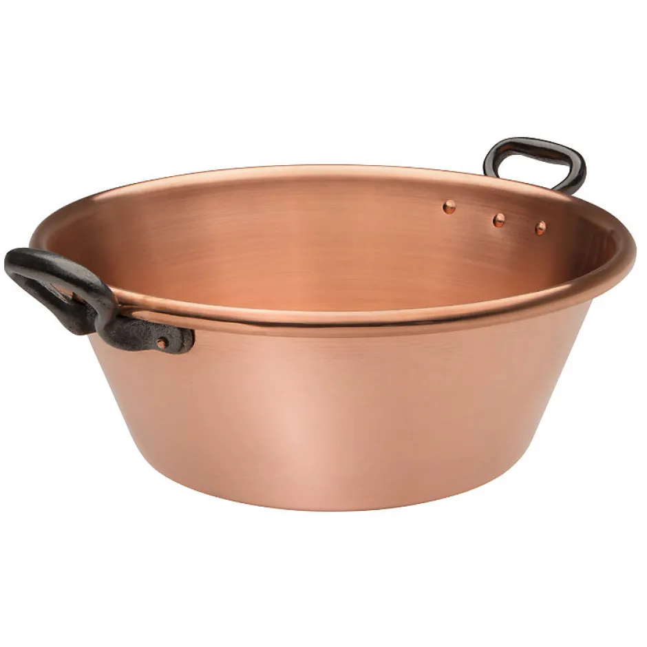 Baumalu Bassine a confiture 26 cm cuivre 12/10eme anses fonte