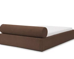 Lisa Design Billy - lit coffre - 140x190 cm - en tissu texturé - sommier inclus - Hot