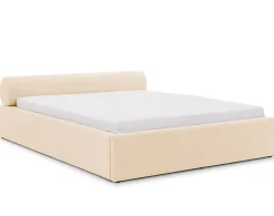 Lisa Design Billy - lit coffre - 140x190 cm - en tissu texturé - sommier inclus - Hot