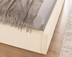 Lisa Design Billy - lit coffre - 140x190 cm - en tissu texturé - sommier inclus - Hot