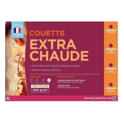 Blanreve Couette extra chaude en microfibre - 240 x 260 cm - Blanc Best