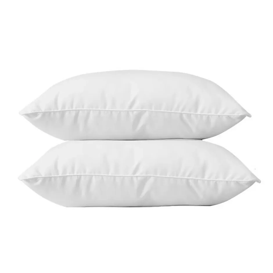 Blanreve Lot de 2 Oreillers en coton - 60 x 60 cm - Blanc New