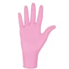 Vivezen Boite de 100 gants en nitrile jetables - non poudrés - Taille L - Rose -