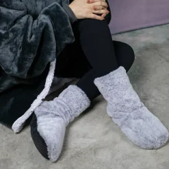 Vivezen Boots, bottes, chaussons chauffants micro ondes déhoussables - Du 36 au 43 - Gris clair - New