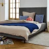 Best Mobilier Botticelli - cadre de lit - 160x200 - en velours côtelé -