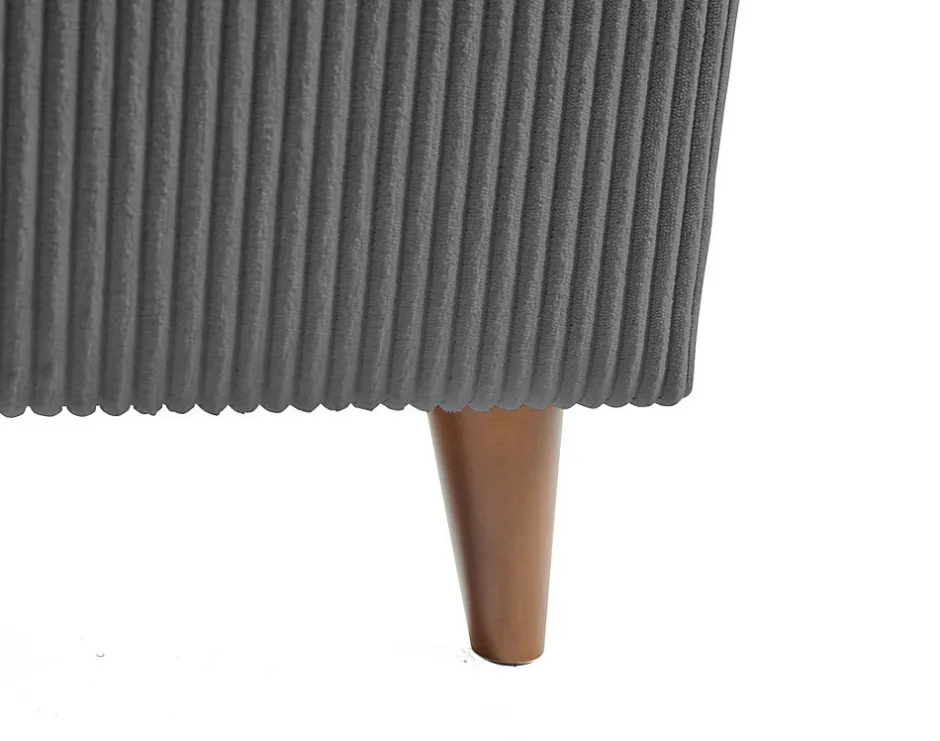Best Mobilier Botticelli - cadre de lit - 160x200 - en velours côtelé -