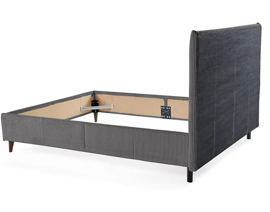 Best Mobilier Botticelli - cadre de lit - 160x200 - en velours côtelé -