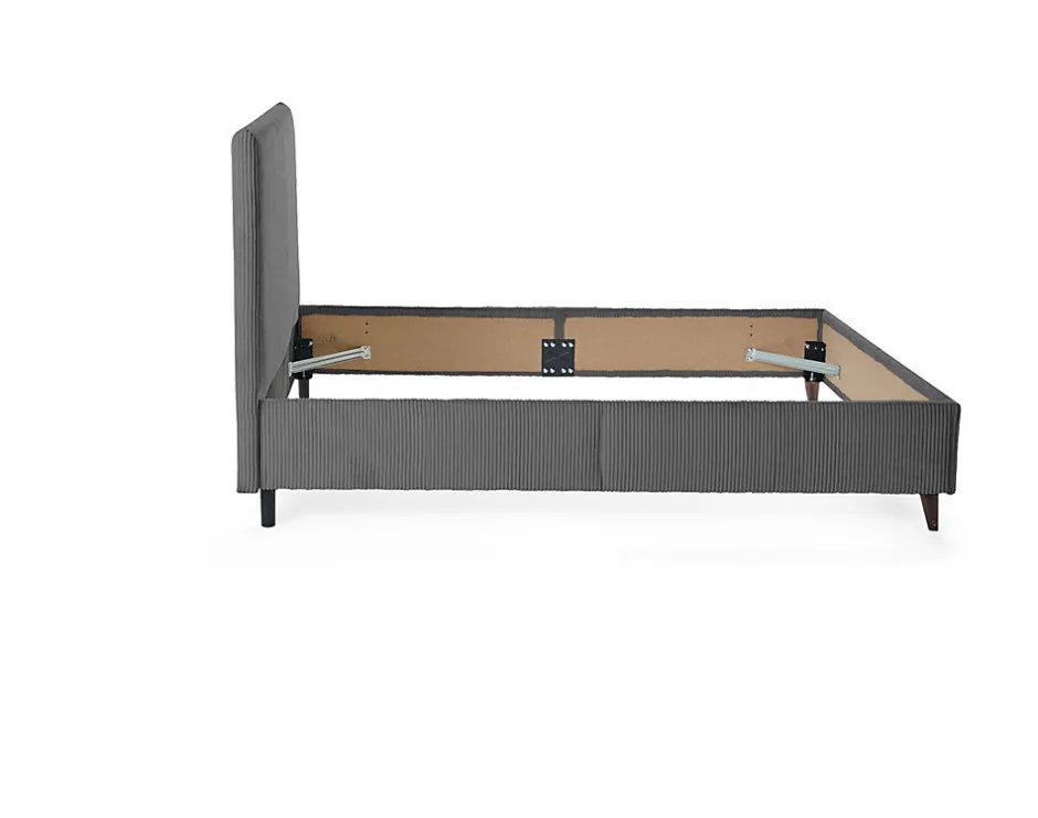 Best Mobilier Botticelli - cadre de lit - 160x200 - en velours côtelé -