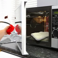 Fishtec Bouillotte naturelle graines de lin Polaire rouge Chaud ou Froid Soulage Lavable 30 C Discount