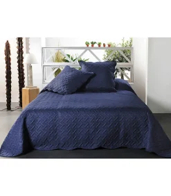 Linder Boutis contemporain bleu marine - 230x250cm - Bleu marine