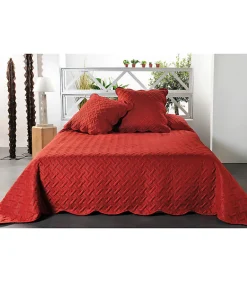 Linder Boutis contemporain terre cuite - 180x240cm - Rouille