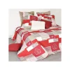 Douceur D'Intérieur Boutis montagne rouge et gris - 240x260cm - Rouge