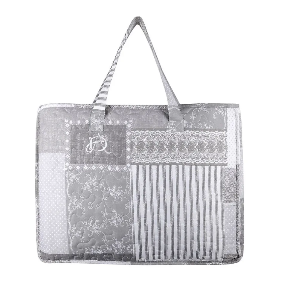 Lovely Casa Boutis 240x260 avec 2 taies et sac Arkansas gris Discount