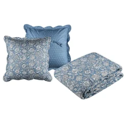 Lovely Casa Boutis 240x220 avec 2 taies et sac Julianne bleu