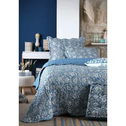 Lovely Casa Boutis 240x220 avec 2 taies et sac Julianne bleu