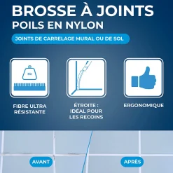 Starwax Brosse à joints de carrelage mural ou de sol