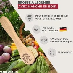 Fackelmann Brosse à légumes en bois Wood Edition
