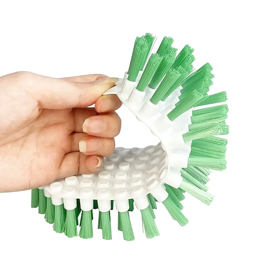 GoodHome Brosse à récurer flexible poils rigide blanc l.7cm