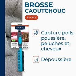 Starwax Brosse caoutchouc pour textile