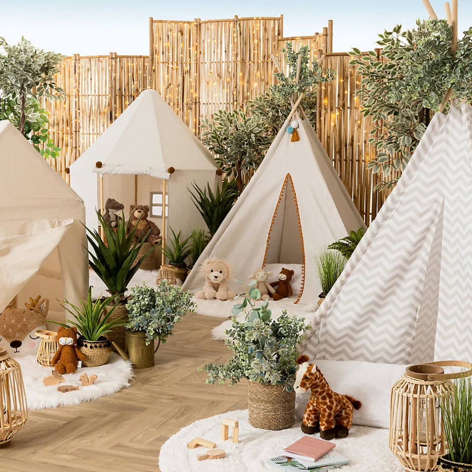 Atmosphera Créateur D'Intérieur Cabane enfant - structure pin - toile coton H116 cm - Atmosphera Sale