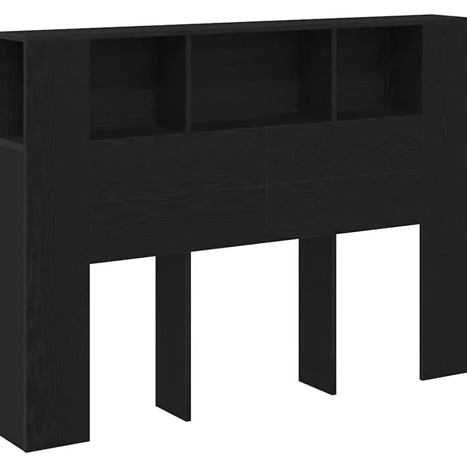 Vidaxl Cabinet de Tête de Lit Chêne noir 120 x 18.5 x 102.5 cm