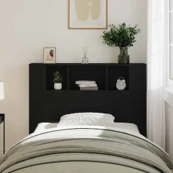 Vidaxl Cabinet de Tête de Lit Chêne noir 120 x 18.5 x 102.5 cm Clearance
