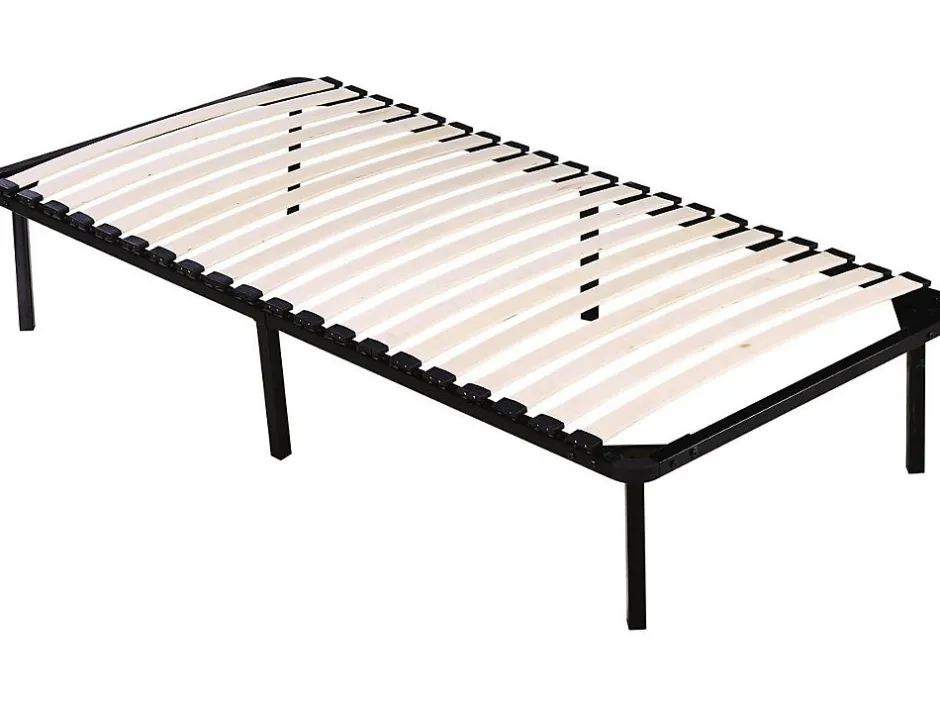 Habitat Et Jardin Cadre à lattes + pieds pour matelas de 90 x 190 cm - 20 lattes