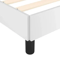 Vidaxl Cadre de lit avec tête de lit sans matelas blanc 200x200 cm