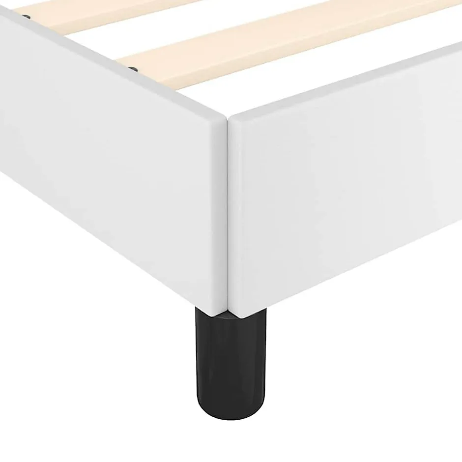 Vidaxl Cadre de lit avec tête de lit sans matelas blanc 200x200 cm