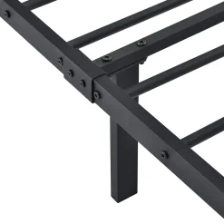 [En.Casa] Cadre de Lit Double en Métal Laos 160 x 200 cm Noir Mat en.casa Outlet