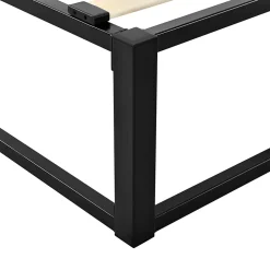 [En.Casa] Cadre de lit double Kreta en Métal 180 x 200 cm Noir en.casa Best