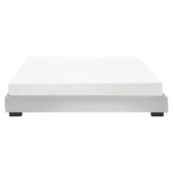 Corium Cadre de Lit Double Masari Rembourré avec Similicuir Blanc 200 x 140 cm Hot