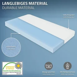 Ml-Design Cadre de lit en acier anthracite 90x200 cm avec sommier à lattes matelas H16 cm Discount