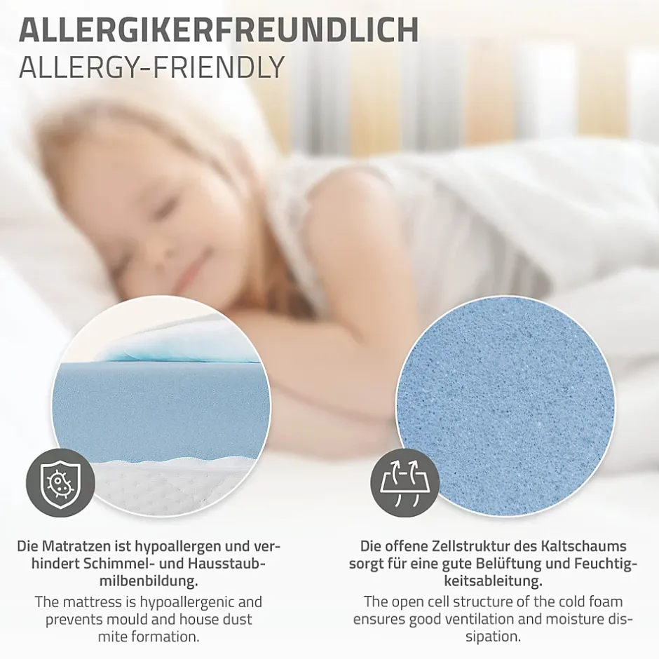 Ml-Design Cadre de lit en acier pour chambre à coucher + sommier à lattes matelas 90x200cm Outlet
