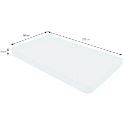 Ml-Design Cadre de lit en acier pour chambre à coucher + sommier à lattes matelas 90x200cm Outlet