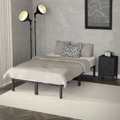 Ml-Design Cadre de lit en acier sommier à lattes anthracite chambre à coucher 120 x 200 cm