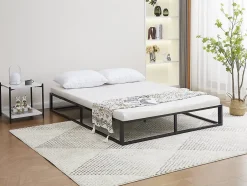 Habitat Et Jardin Cadre de lit en métal 140 x 190 - Noir Clearance