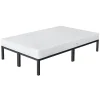 Ml-Design Cadre de lit métal anthracite matelas H:16 cm sommier à lattes intégré 120x200cm