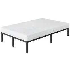 Ml-Design Cadre de lit métal anthracite matelas H:16 cm sommier à lattes intégré 120x200cm