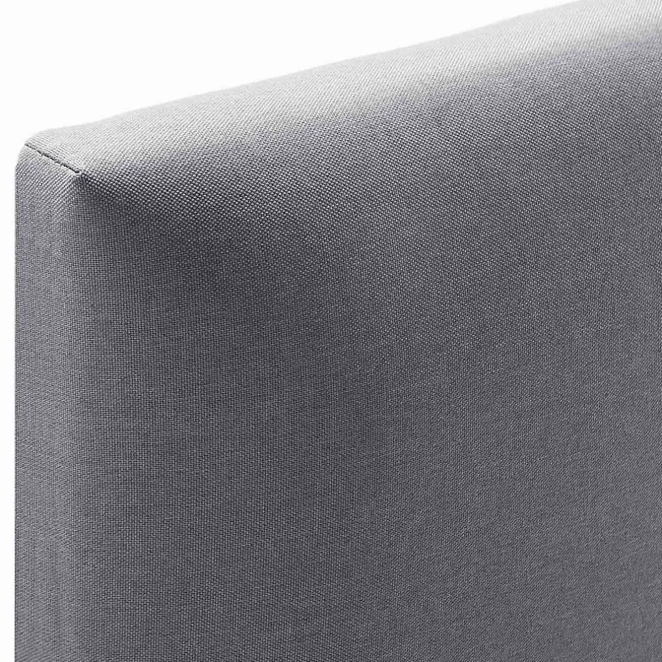 Vs Venta-Stock Cadre de lit rembourré Lauren 30 cm, 140 x 190 cm, Gris foncé Outlet