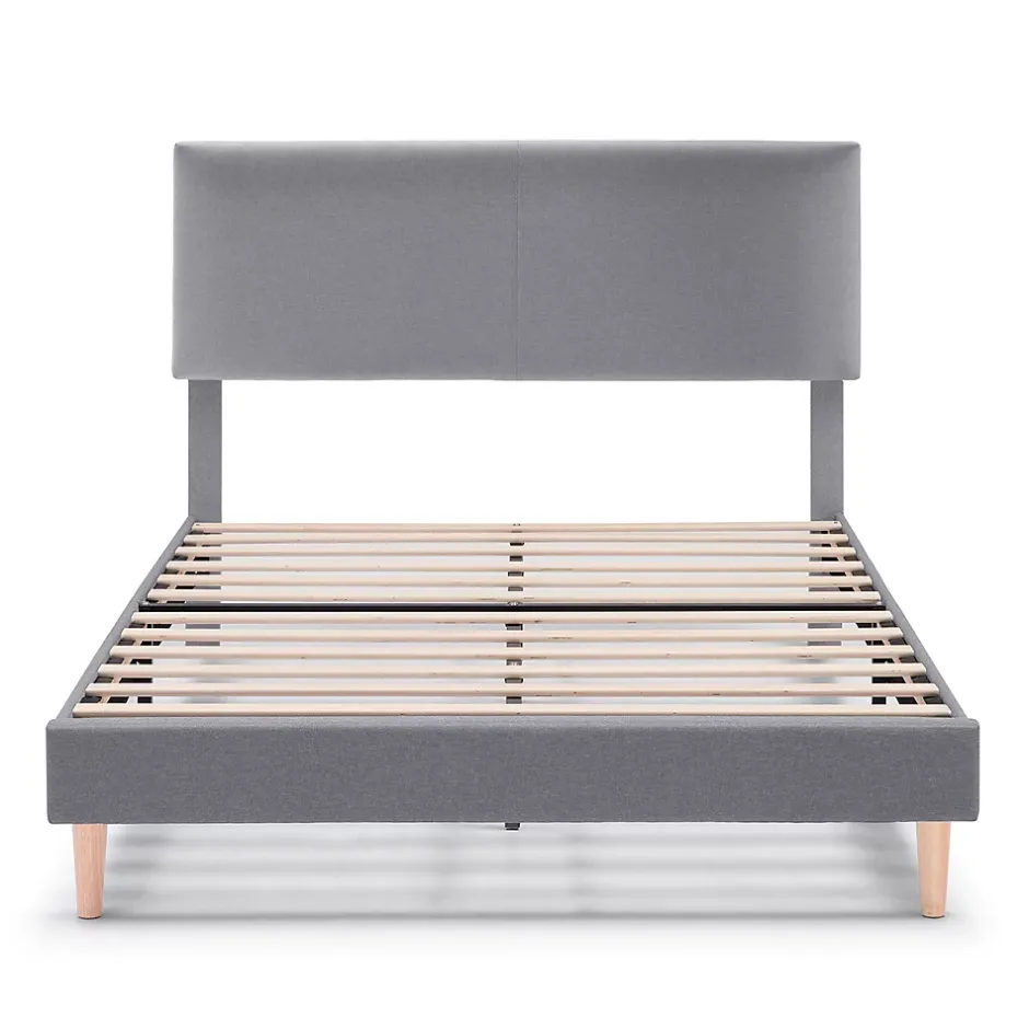 Vs Venta-Stock Cadre de lit rembourré Lauren 30 cm, 140 x 190 cm, Gris foncé Outlet