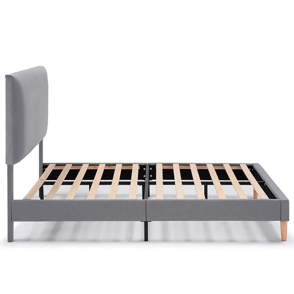 Vs Venta-Stock Cadre de lit rembourré Lauren 30 cm, 90 x 190 cm, Gris foncé Sale