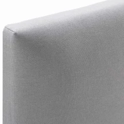 Vs Venta-Stock Cadre de lit rembourré Lauren 30 cm, 90 x 190 cm, Gris clair