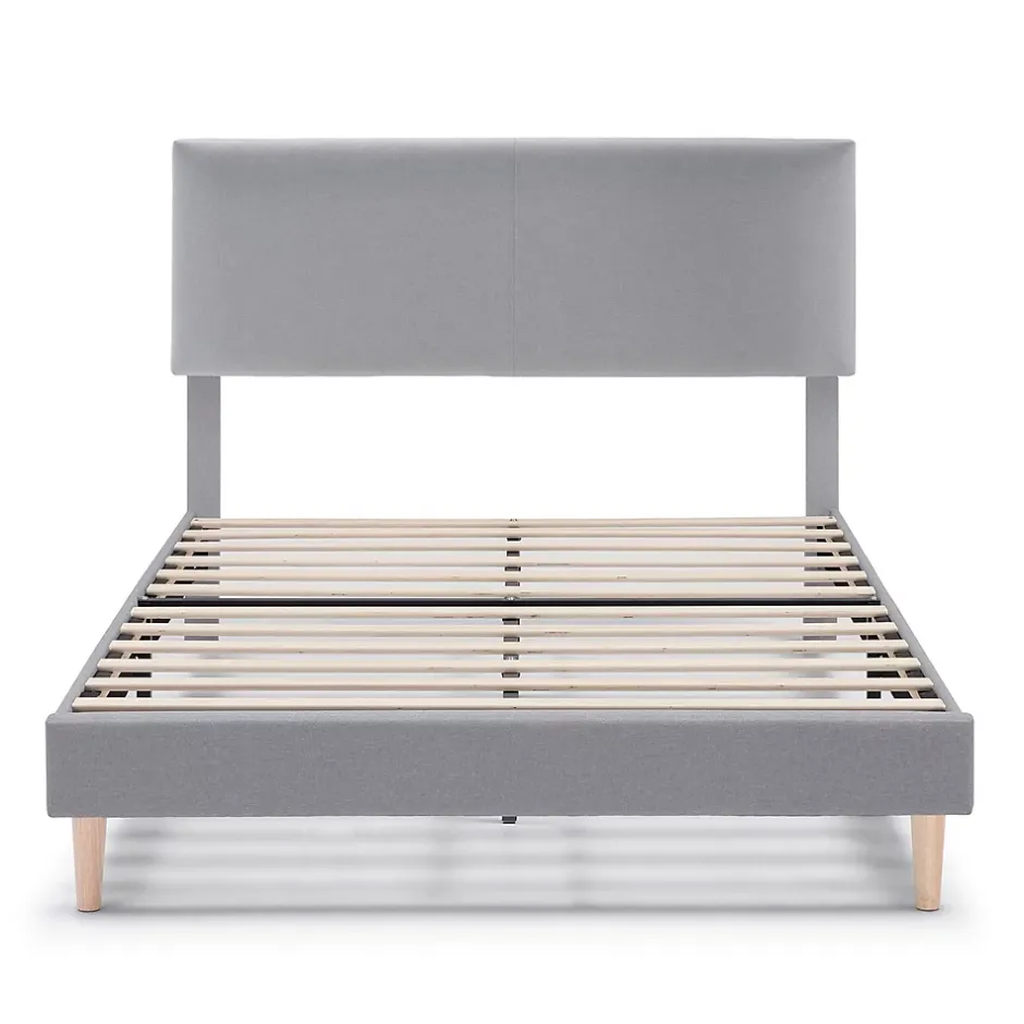 Vs Venta-Stock Cadre de lit rembourré Lauren 30 cm, 150 x 190 cm, Gris clair Best