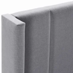 Vs Venta-Stock Cadre de lit rembourré Noelia 30 cm, 150x190 cm, Gris foncé Outlet