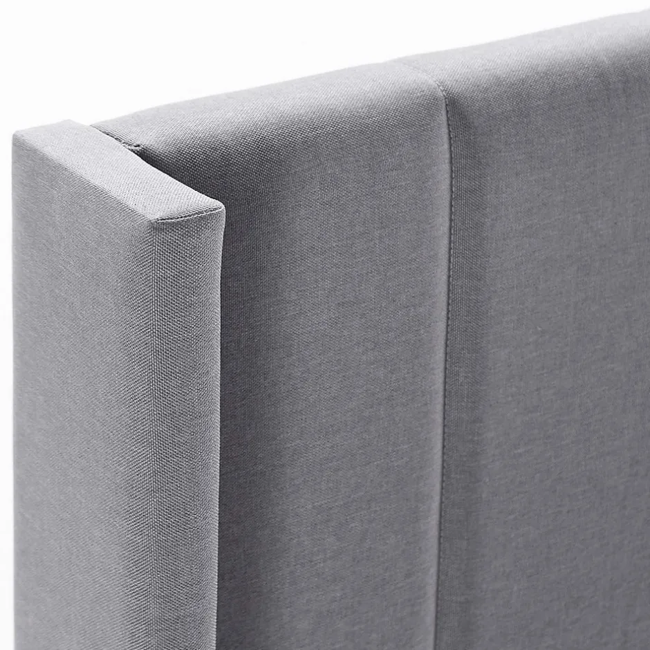 Vs Venta-Stock Cadre de lit rembourré Noelia 30 cm, 150x190 cm, Gris foncé Outlet