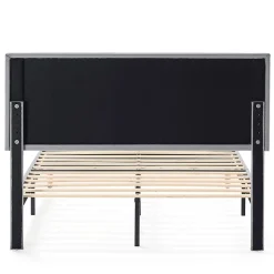 Vs Venta-Stock Cadre de lit rembourré Rosi 30 cm, 90x190 cm, Gris clair Best