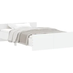 Vidaxl Cadre de lit sans matelas blanc 120x190 cm