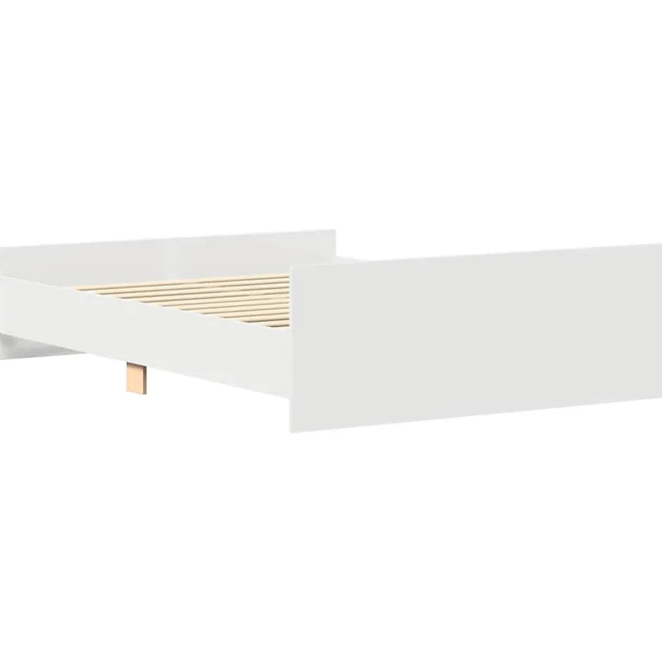 Vidaxl Cadre de lit sans matelas blanc 120x190 cm